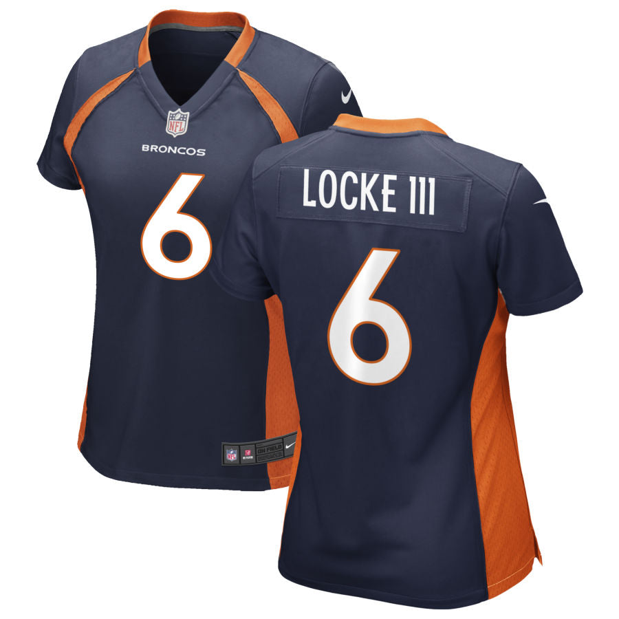 P.J. Locke III Women's Nike Navy Denver Broncos Alternate Custom Game Jersey