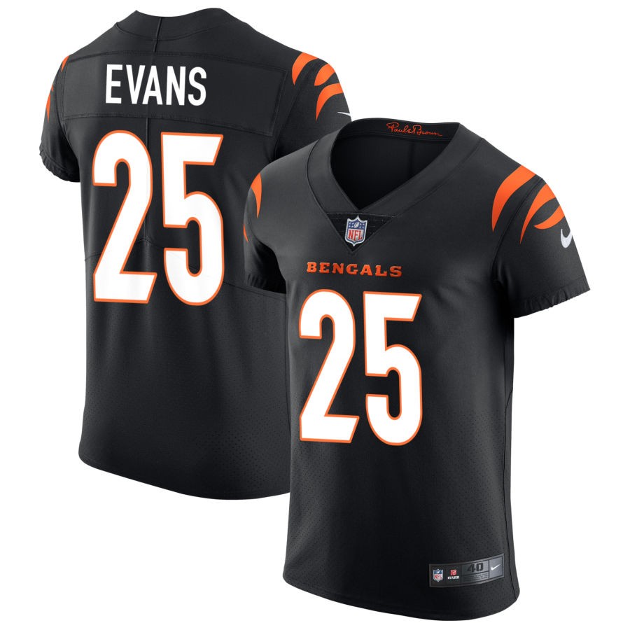 Chris Evans Men's Nike Black Cincinnati Bengals Vapor Elite Custom Jersey