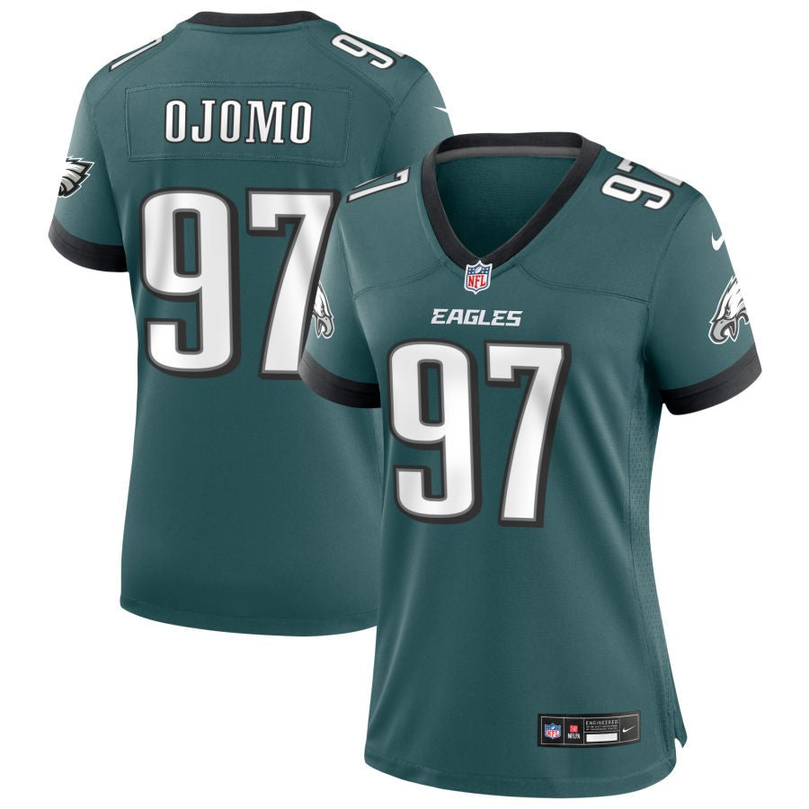 Moro Ojomo Women's Nike Midnight Green Philadelphia Eagles Custom Game Jersey