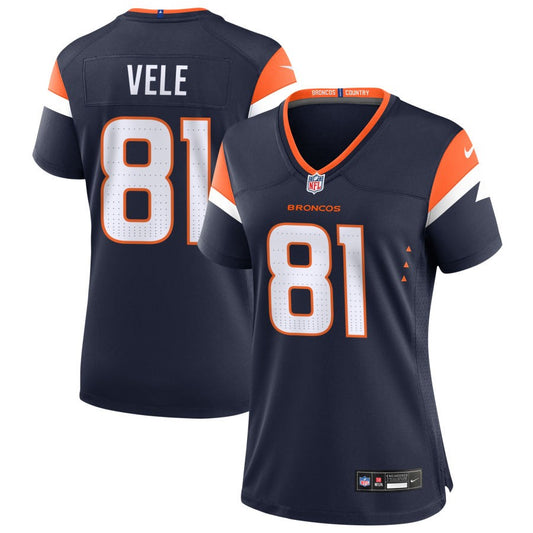 Devaughn Vele Women's Nike  Navy Denver Broncos Alternate Custom Game Jersey