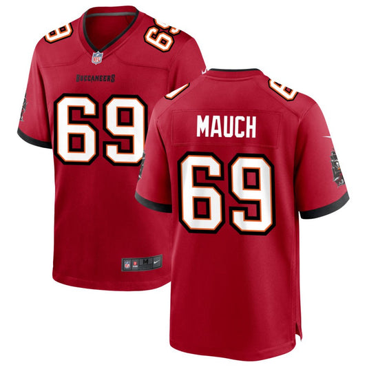 Cody Mauch Men's Nike Tampa Bay Buccaneers Red Custom Game Jersey