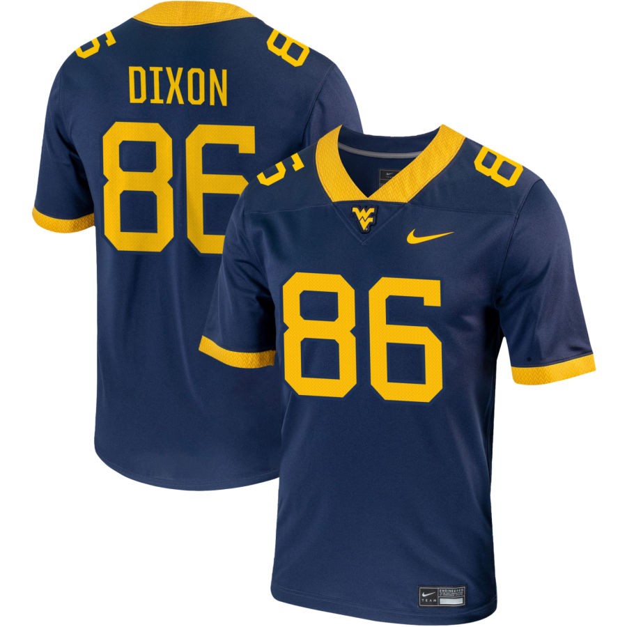 Will Dixon Men's Nike Navy West Virginia Mountaineers Pick-A-Player NIL Replica Football Jersey