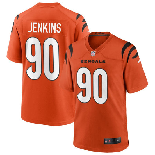 Kris Jenkins Men's Nike Orange Cincinnati Bengals Alternate Game Custom Jersey