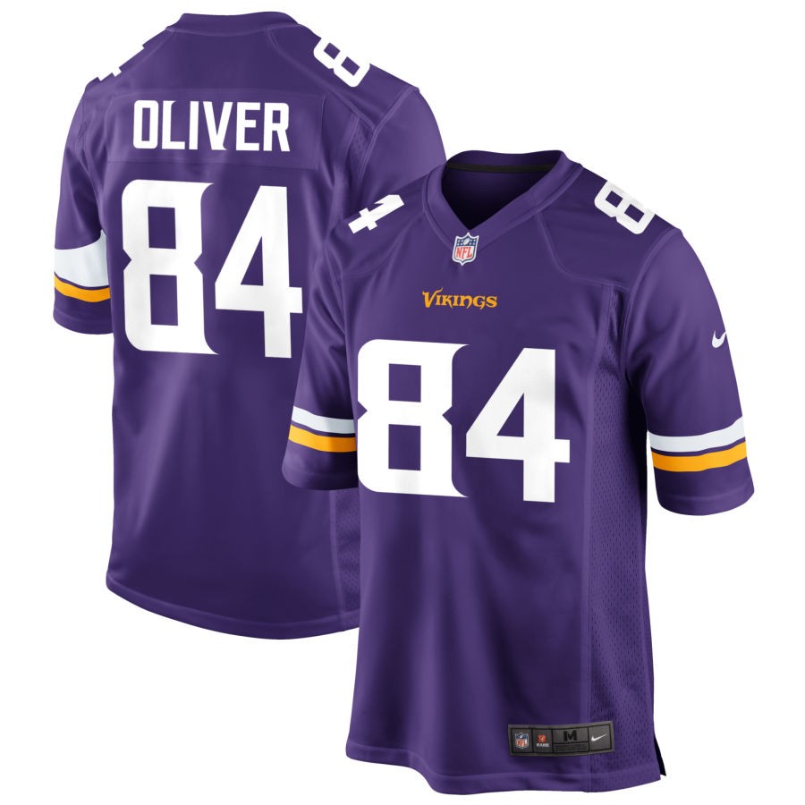 Josh Oliver Men's Nike Purple Minnesota Vikings Custom Game Jersey