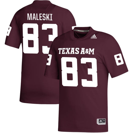 Andrew Maleski Men's adidas Maroon Texas A&M Aggies Pick-A-Player NIL Replica Football Jersey