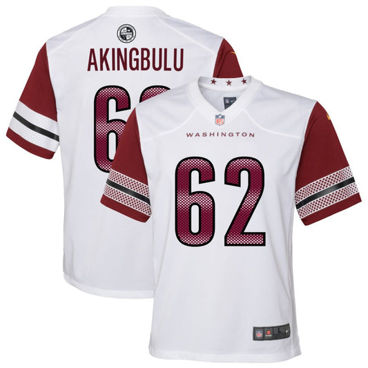 Alex Akingbulu Youth Nike White Washington Commanders Game Custom Player Jersey