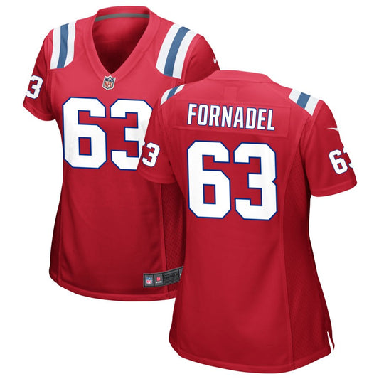 Liam Fornadel Women's Nike Red New England Patriots Alternate Custom Jersey