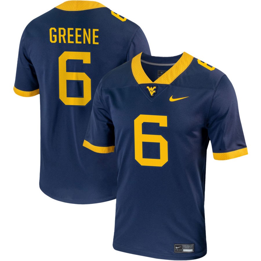 Garrett Greene Men's Nike Navy West Virginia Mountaineers Pick-A-Player NIL Replica Football Jersey