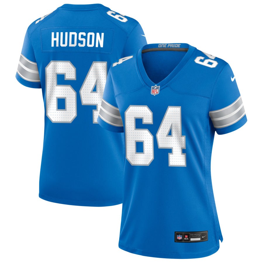 Bryan Hudson Women's Nike Blue Detroit Lions Custom Game Jersey
