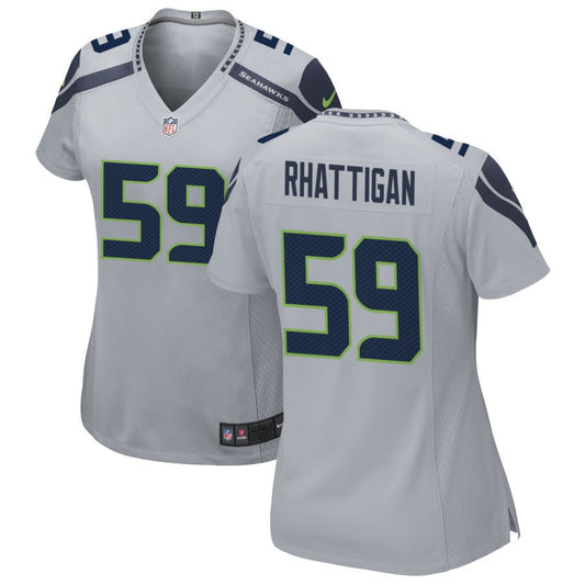 Jon Rhattigan Women's Nike Gray Seattle Seahawks Alternate Custom Game Jersey