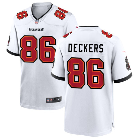 Evan Deckers Men's Nike Tampa Bay Buccaneers White Custom Game Jersey