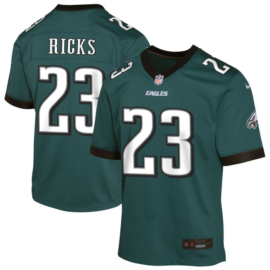 Eli Ricks Youth Nike Midnight Green Philadelphia Eagles Custom Game Jersey