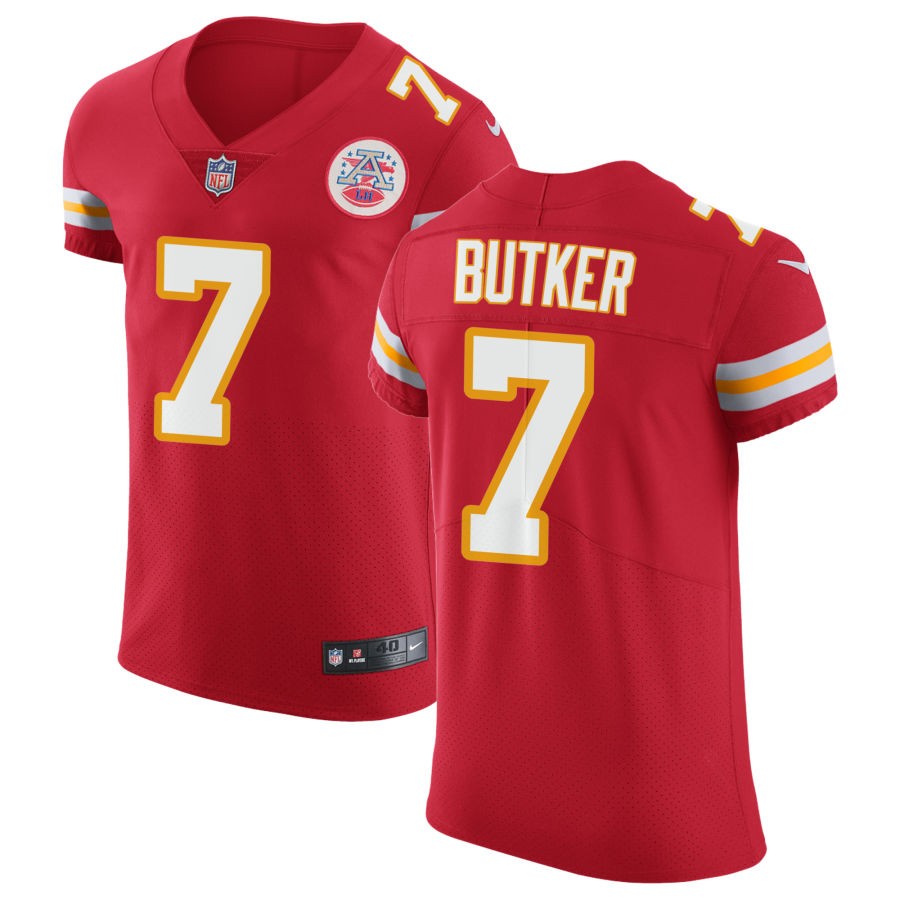 Harrison Butker Men's Nike Red Kansas City Chiefs Vapor Untouchable Custom Elite Jersey