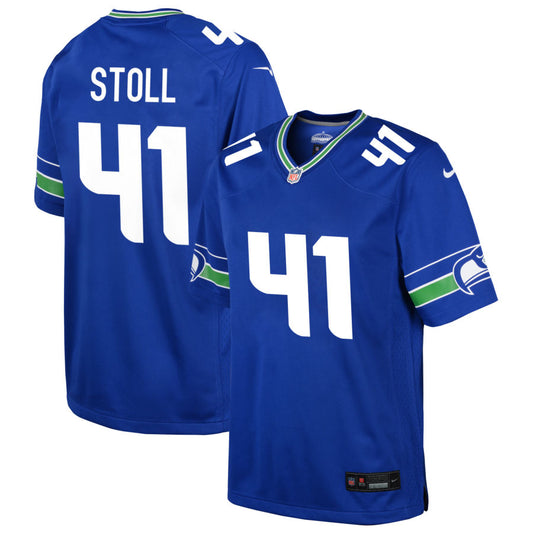 Chris Stoll Youth Nike Royal Seattle Seahawks Throwback Custom Jersey