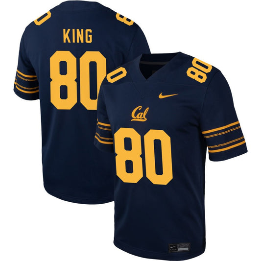 Jordan King Men's Nike  Navy Cal Bears Pick-A-Player NIL Football Game Jersey