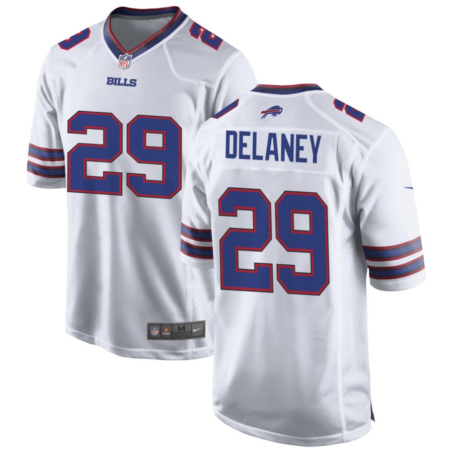 Dee Delaney Men's Nike White Buffalo Bills Custom Game Jersey