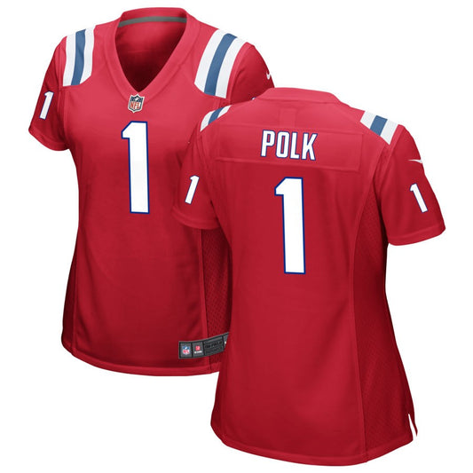 Ja'Lynn Polk Women's Nike Red New England Patriots Alternate Custom Jersey