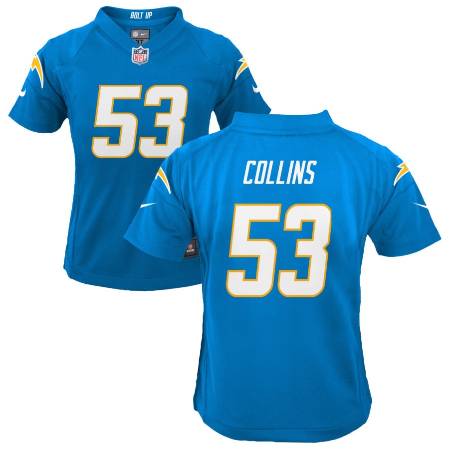 Chris Collins Youth Nike Powder Blue Los Angeles Chargers Custom Game Jersey