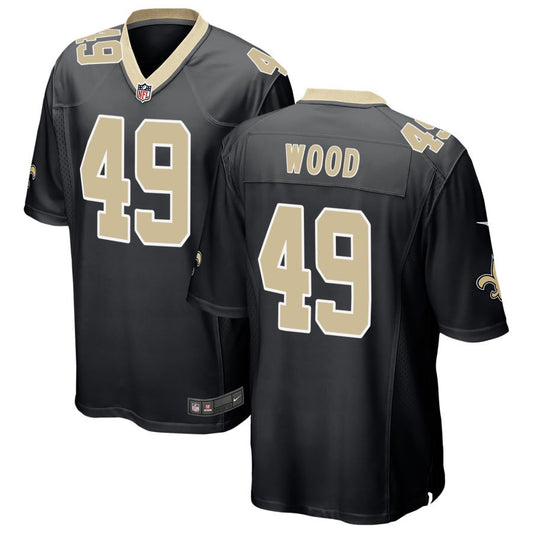 Zach Wood Men's Nike Black New Orleans Saints Custom Game Jersey