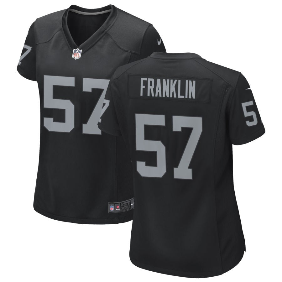 TJ Franklin Women's Nike Black Las Vegas Raiders Custom Game Jersey