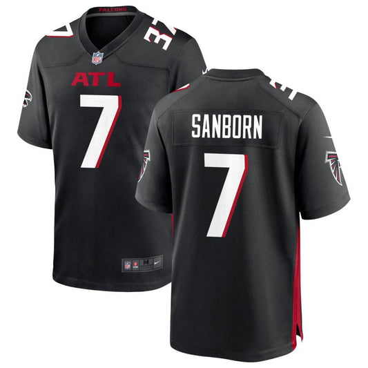 Ryan Sanborn Men's Nike Black Atlanta Falcons Custom Game Jersey