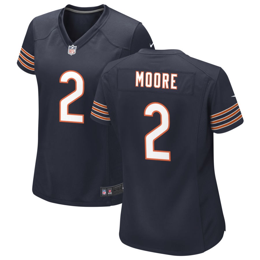 DJ Moore Women's Nike Navy Chicago Bears Custom Game Jersey