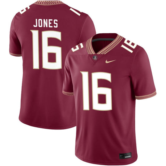 Quindarrius Jones Men's Nike Garnet Florida State Seminoles 2023 Pick-A-Player NIL Football Game Jersey