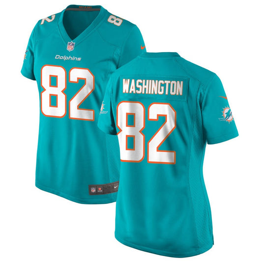 Tahj Washington Women's Nike Aqua Miami Dolphins Custom Game Jersey