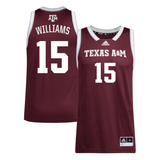 Sole Williams Unisex adidas Maroon Texas A&M Aggies Pick-A-Player NIL Women's Basketball Jersey