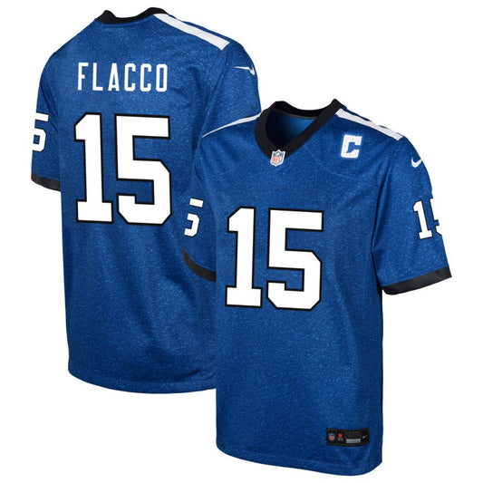 Joe Flacco Youth Nike  Blue Indianapolis Colts Indiana Nights Alternate Custom Game Jersey