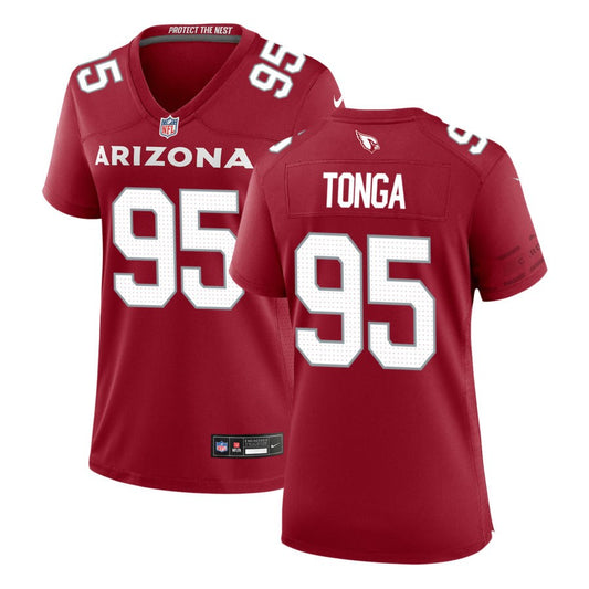 Khyiris Tonga Women's Nike Cardinal Arizona Cardinals Custom Game Jersey