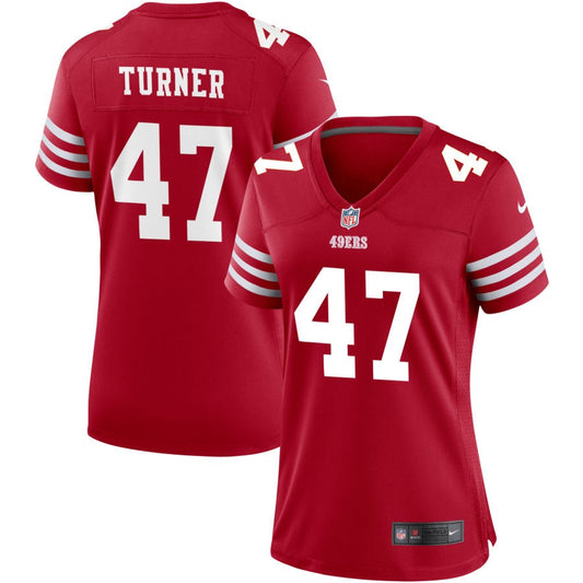 Ezekiel Turner Women's Nike Scarlet San Francisco 49ers Game Custom Jersey