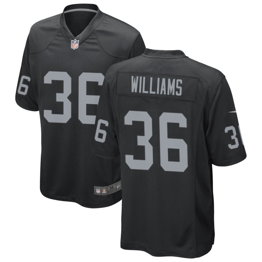 Rayshad Williams Men's Nike Black Las Vegas Raiders Custom Game Jersey