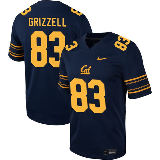 Trond Grizzell Men's Nike  Navy Cal Bears Pick-A-Player NIL Football Game Jersey