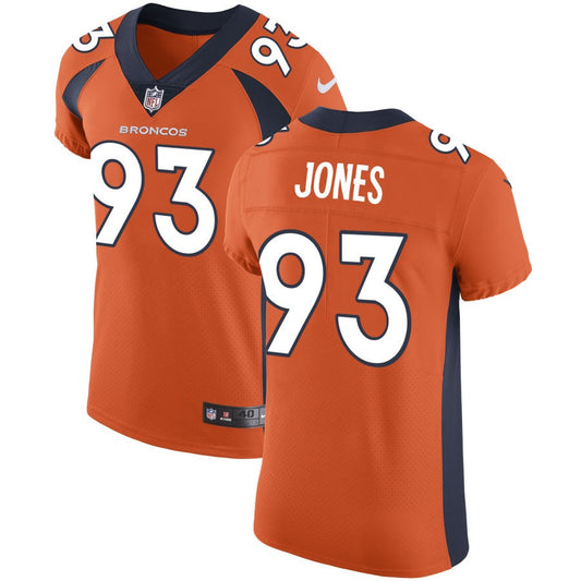 D.J. Jones Men's Nike Orange Denver Broncos Vapor Untouchable Custom Elite Jersey