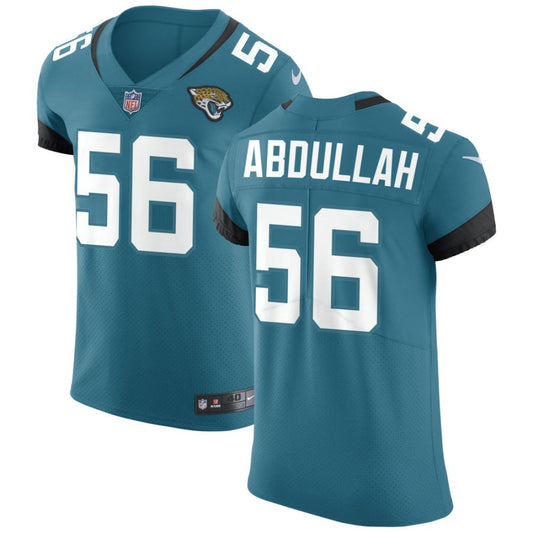 Yasir Abdullah Men's Nike Teal Jacksonville Jaguars Vapor Untouchable Elite Custom Jersey