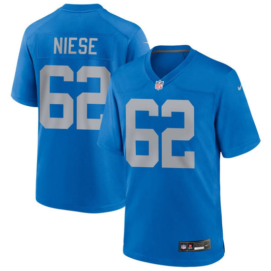 Michael Niese Men's Nike Blue Detroit Lions Alternate Custom Game Jersey