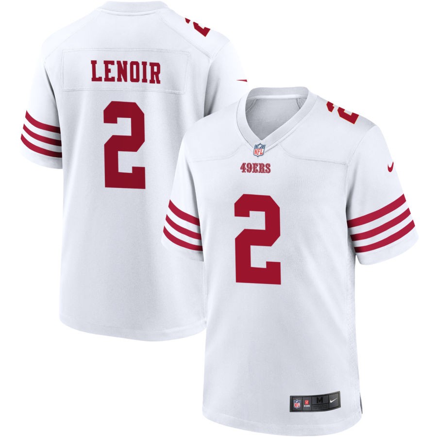 Deommodore Lenoir Men's Nike White San Francisco 49ers Game Custom Player Jersey