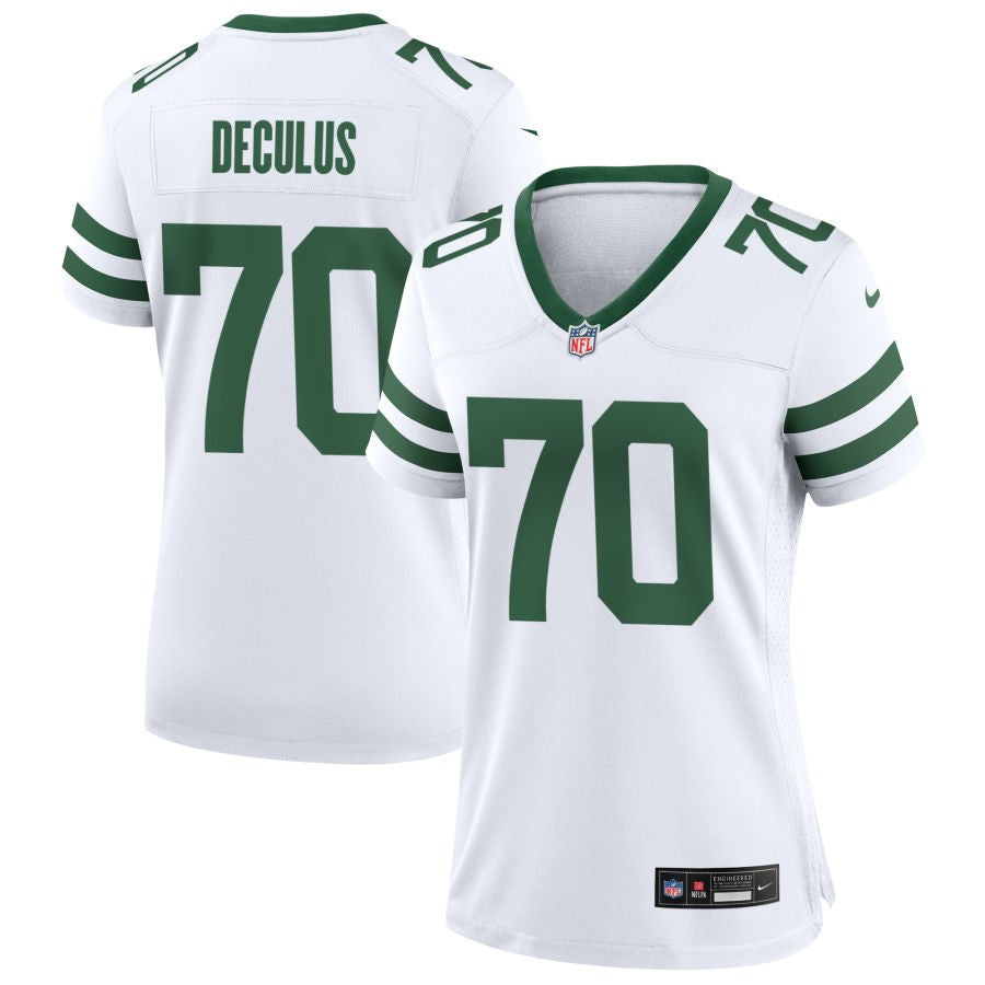 Austin Deculus Women's Nike  Legacy White New York Jets Custom Game Jersey