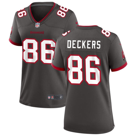 Evan Deckers Women's Nike Pewter Tampa Bay Buccaneers Alternate Custom Game Jersey