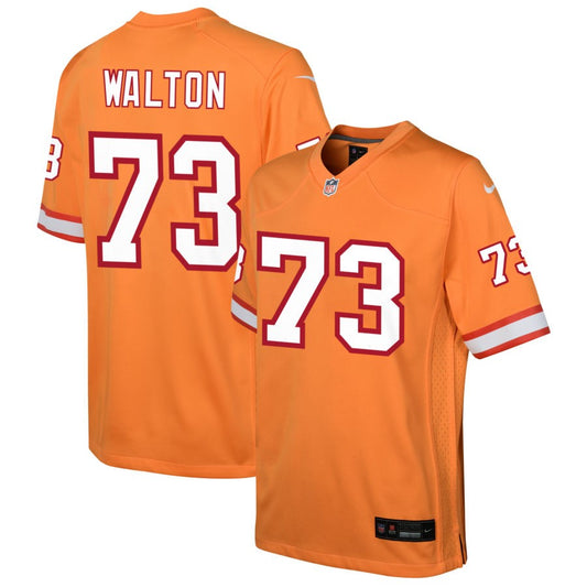 Brandon Walton Youth Nike Orange Tampa Bay Buccaneers Custom Throwback Game Jersey