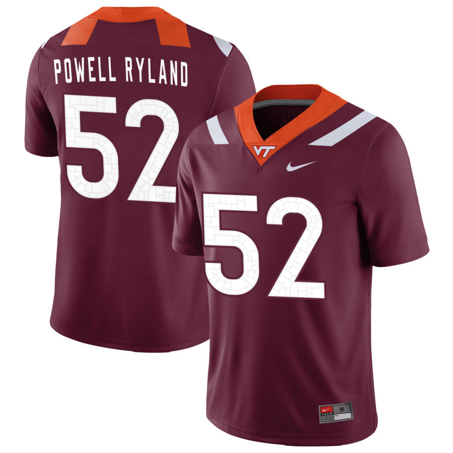 Antwaun Powell Ryland Men's Nike Maroon Virginia Tech Hokies Pick-A-Player NIL Replica Football Jersey