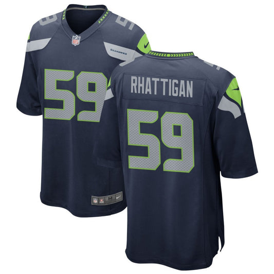 Jon Rhattigan Men's Nike College Navy Seattle Seahawks Custom Game Jersey