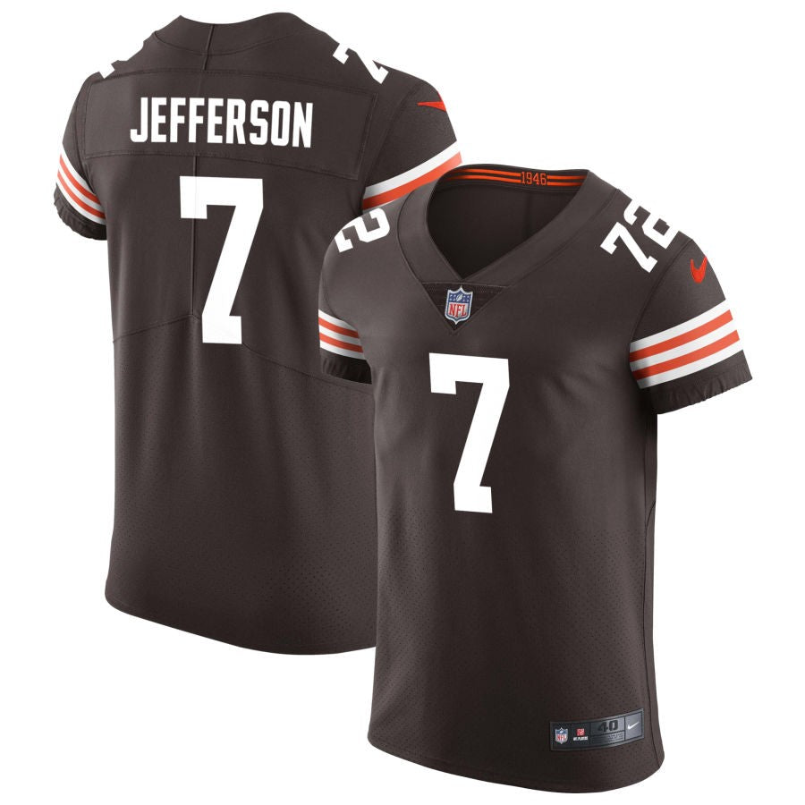 Quinton Jefferson Men's Nike Brown Cleveland Browns Vapor Elite Custom Jersey