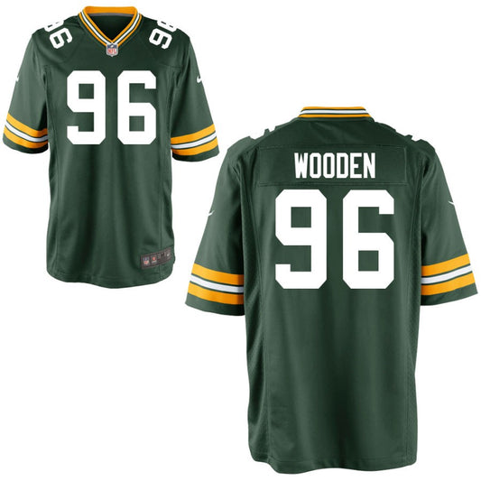 Colby Wooden Youth Nike Green Green Bay Packers Custom Game Jersey