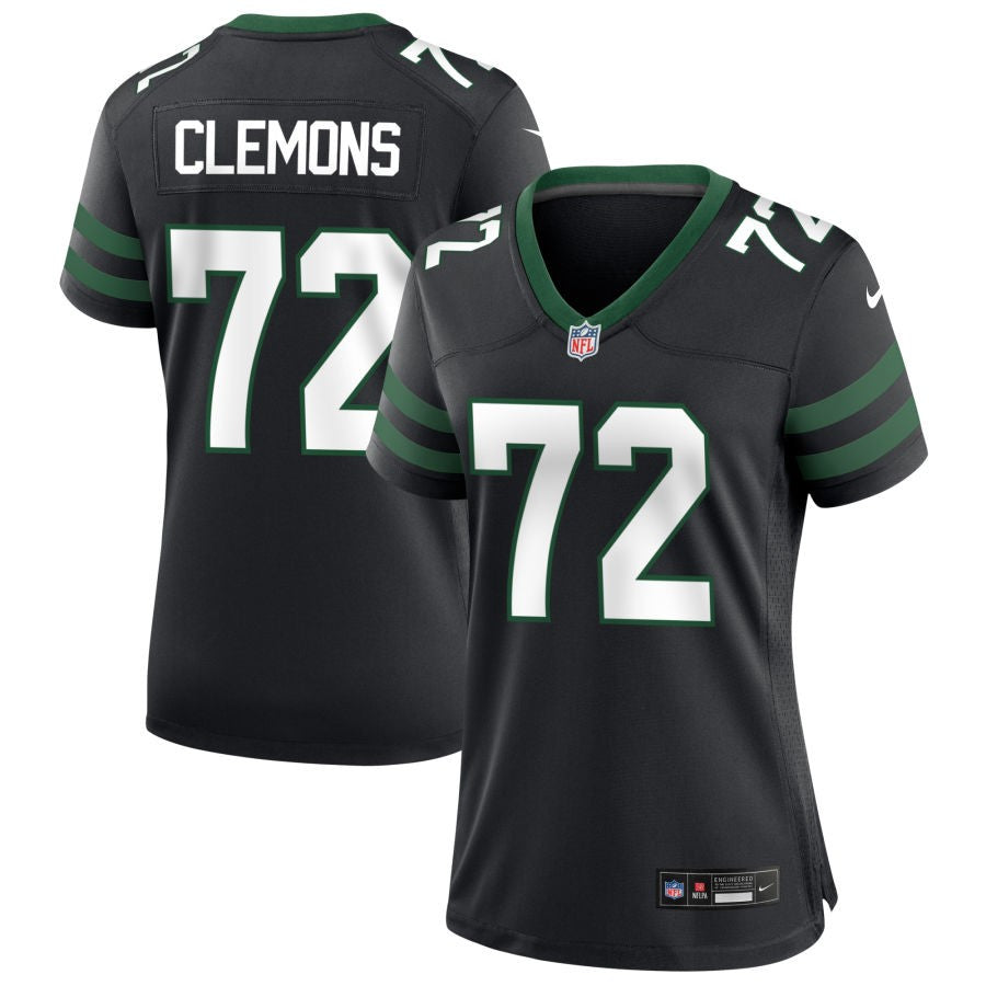 Micheal Clemons Women's Nike  Legacy Black New York Jets Alternate Custom Game Jersey