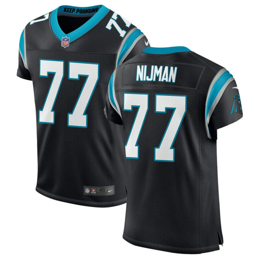 Yosh Nijman Men's Nike Black Carolina Panthers Classic Custom Elite Jersey