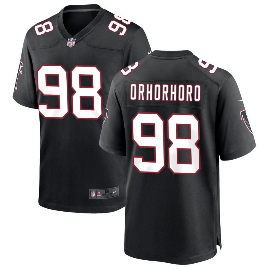 Ruke Orhorhoro Men's Nike Black Atlanta Falcons Throwback Custom Game Jersey