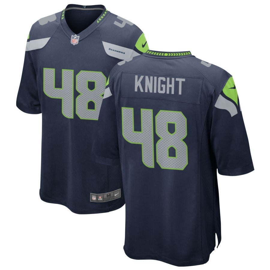 Tyrice Knight Men's Nike College Navy Seattle Seahawks Custom Game Jersey