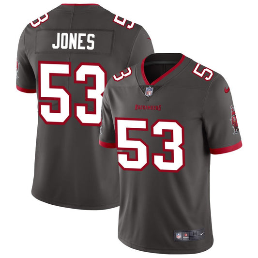 Vi Jones Men's Nike Pewter Tampa Bay Buccaneers Vapor Untouchable Elite Custom Alternate Jersey